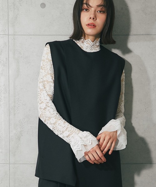 ANOTHER S（アナザーエス）の「フリル袖レースブラウス（Tシャツ/カットソー・レディース・ホワイト/ブラック/アイボリー・FREE）」の15枚目の写真