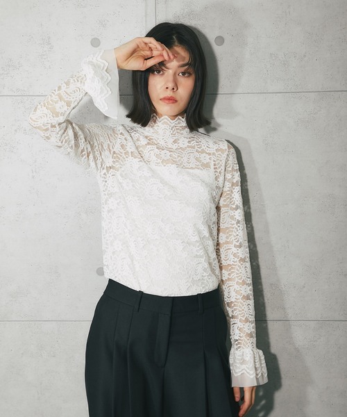フリル袖レースブラウス（Tシャツ/カットソー）｜ANOTHER S（アナザー
