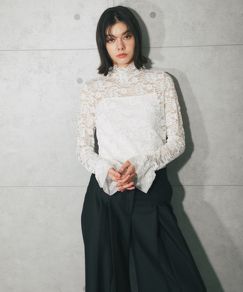 ANOTHER S（アナザーエス）の「フリル袖レースブラウス（Tシャツ/カットソー・レディース・ホワイト/ブラック/アイボリー・FREE）」の17枚目の写真