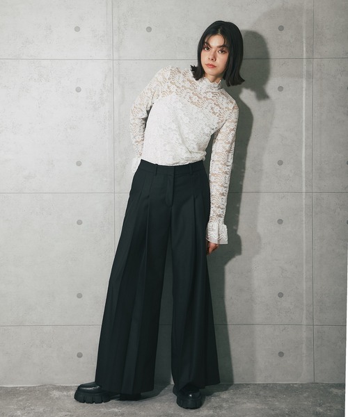 ANOTHER S（アナザーエス）の「フリル袖レースブラウス（Tシャツ/カットソー・レディース・ホワイト/ブラック/アイボリー・FREE）」の18枚目の写真