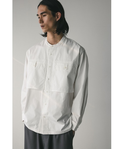 STYLEMIXER(スタイルミキサー)の「ビッグポケットフラップシャツ(シャツ/ブラウス・メンズ・ホワイト/ブルー/ブラック・MEDIUM/LARGE)」の2枚目の写真