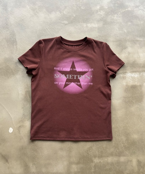 キラキラストーンミニタイトTシャツ（Tシャツ/カットソー