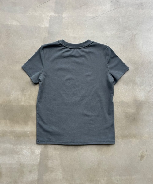 SHAGGIE(シャギー)の「キラキラストーンミニタイトTシャツ(Tシャツ/カットソー・レディース・チャコールグレー/レッド/ピンク/ホワイト/ブルー/ブラウン・FREE)」の16枚目の写真