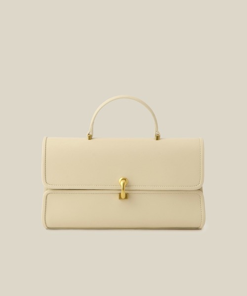 セール】フラップワイドレザーハンドバッグ（ショルダーバッグ）｜ROPE