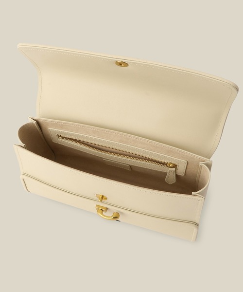 セール】フラップワイドレザーハンドバッグ（ショルダーバッグ）｜ROPE