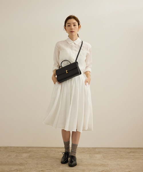 ロペ（ROPE’）/フラップワイドレザーハンドバッグ セール】フラップワイドレザーハンドバッグ（ショルダーバッグ）｜ROPE