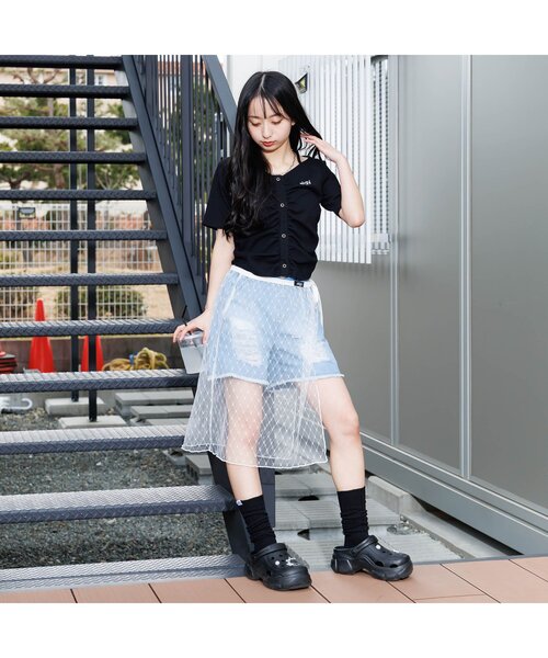 algy(アルジー)の「フロントシャーリング半袖T(Tシャツ/カットソー・キッズ・ブラック/アイボリー/イエロー・SMALL/MEDIUM/X-SMALL/XX-SMALL)」の5枚目の写真