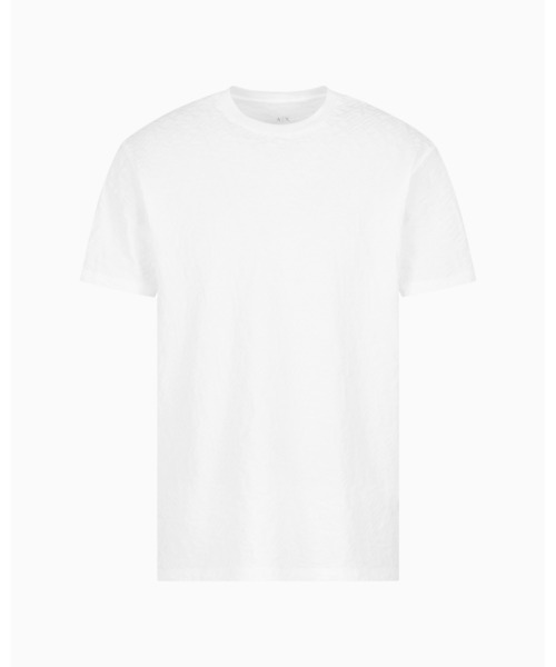 ARMANI EXCHANGE（アルマーニエクスチェンジ）の「【A|X アルマーニ エクスチェンジ】オールオーバージャカードロゴ 半袖クルーネックTシャツ/REGULAR（Tシャツ/カットソー・メンズ・ホワイト/ブラック・X-SMALL/XX-LARGE/X-LARGE/LARGE/MEDIUM/SMALL）」の9枚目の写真