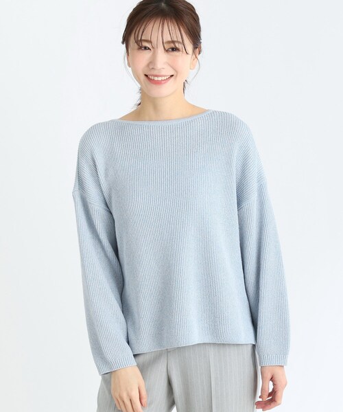 HEILIS ニット セーター カラーニットクルーネックプルオーバー