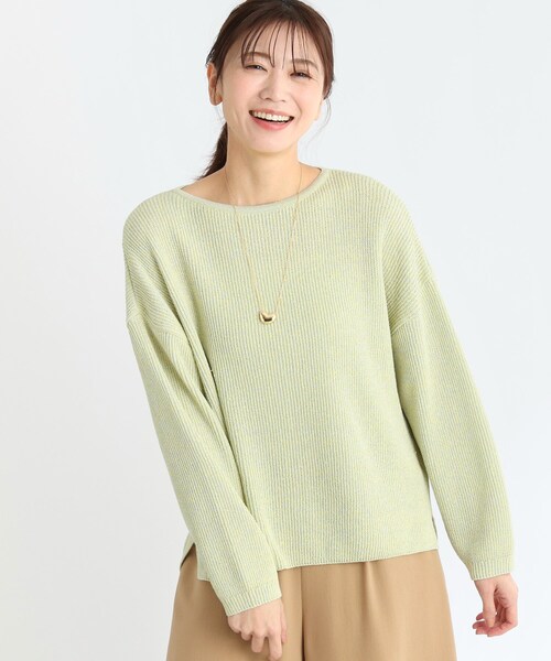 【絶品】 セール】【春SALE】クルーネックミックスカラーニット（ニット トップス