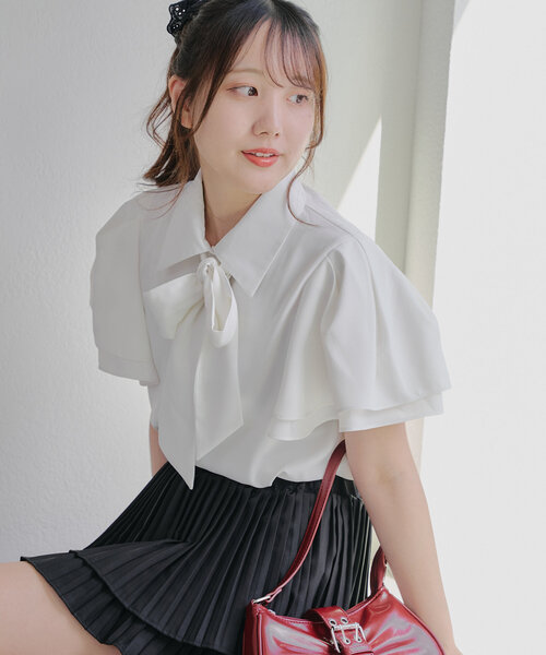 Another Branch olive des olive(アナザーブランチオリーブデオリーブ)の「アソートボウタイブラウス(シャツ/ブラウス・レディース・ブルー系その他/グレー系その他2/オフホワイト・FREE)」の1枚目の写真