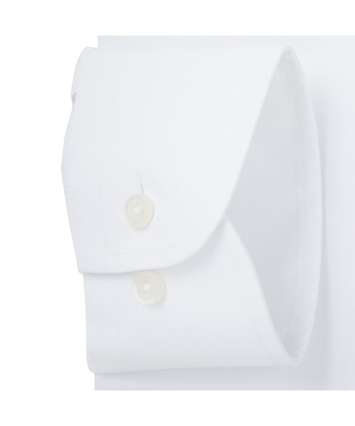 TOKYO SHIRTS（トウキョウシャツ）の「形態安定ノーアイロン レギュラー 長袖ビジネスワイシャツ（ビジネスシャツ・メンズ・ホワイト・首回り37cm-裄丈80cm/首回り37cm-裄丈84cm/首回り39cm-裄丈80cm/首回り39cm-裄丈84cm/首回り41cm-裄丈82cm/首回り41cm-裄丈86cm/首回り42cm-裄丈82cm/首回り42cm-裄丈86cm/首回り43cm-裄丈82cm/首回り43cm-裄丈86cm）」の3枚目の写真