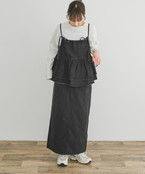 ITEMS URBANRESEARCH（アイテムズ アーバンリサーチ）の「デニムビスチェ（その他トップス・レディース・ブラック/インディゴブルー・FREE）」の15枚目の写真