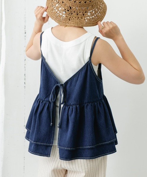 ITEMS URBANRESEARCH（アイテムズ アーバンリサーチ）の「デニムビスチェ（その他トップス・レディース・ブラック/インディゴブルー・FREE）」の20枚目の写真