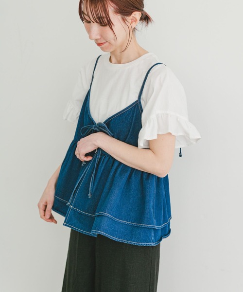 ITEMS URBANRESEARCH（アイテムズ アーバンリサーチ）の「デニムビスチェ（その他トップス・レディース・ブラック/インディゴブルー・FREE）」の22枚目の写真