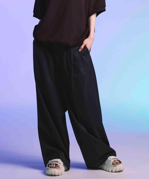 パンツ cornier WOOL 2-TUCK WIDE PANTS CORDURA Wool Tow-Tuck Wide Pants