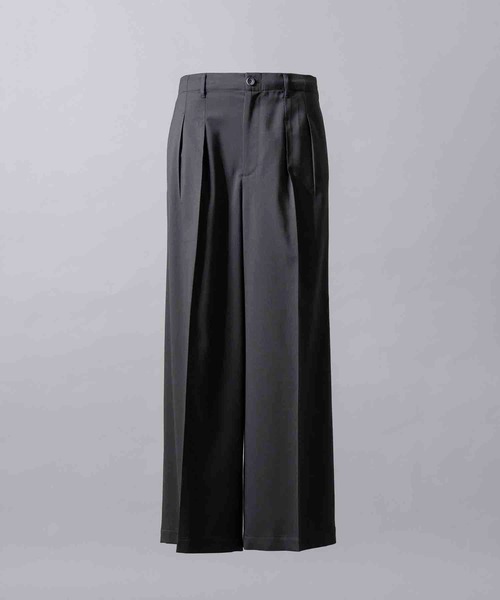 MAISON SPECIAL（メゾンスペシャル）の「《UNISEX》Wool Mix Continuous Tow-Tuck Wide Pants/ウールミックスコンティニュアスツータックワイドパンツ【MAISON SPECIAL/メゾンスペシャル】（スラックス・メンズ・ネイビー/その他/ダークグレー/グレイッシュベージュ/ブラック・2/1/0）」の14枚目の写真