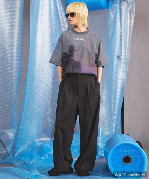MAISON SPECIAL(メゾンスペシャル)の「《UNISEX》NISHIKAWA KEORI Wool Mix Gabardine Continuous Tow-Tuck Wide Pants/NISHIKAWA KEORIウールミックスギャバジンコンティニュアスツータックワイドパンツ【MAISON SPECIAL/メゾンスペシャル】■セットアップ対応■(スラックス・メンズ・ネイビー/その他/ダークグレー/グレイッシュベージュ/ブラック・2/1/0)」の21枚目の写真