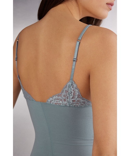 セール】Embrace Simplicity コットン＆レース ボディスーツ（インナー