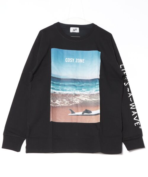 ARCHIVER(アーカイバ)の「【RS】【16/-天竺】サーフプリント長袖Tシャツ(Tシャツ/カットソー・レディース・グレー/ブラック/ホワイト・LARGE/MEDIUM)」の10枚目の写真