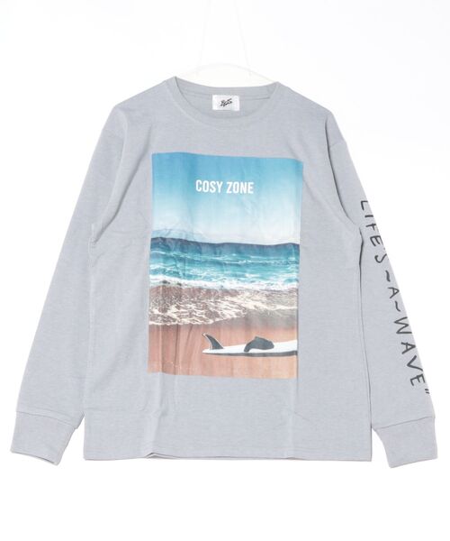 ARCHIVER(アーカイバ)の「【RS】【16/-天竺】サーフプリント長袖Tシャツ(Tシャツ/カットソー・レディース・グレー/ブラック/ホワイト・LARGE/MEDIUM)」の11枚目の写真