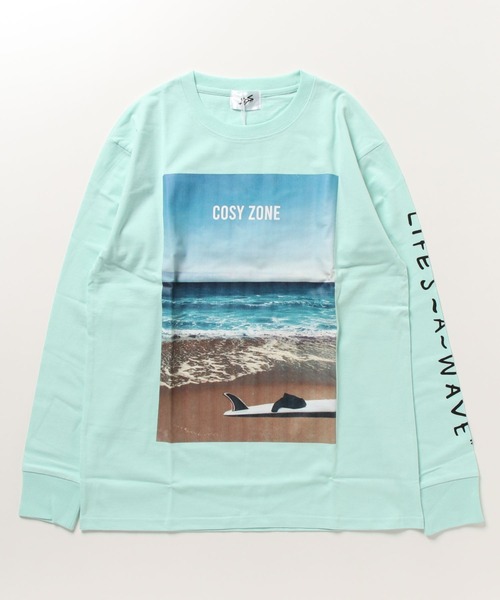 ARCHIVER(アーカイバ)の「【RS】【16/-天竺】サーフプリント長袖Tシャツ(Tシャツ/カットソー・レディース・グレー/ブラック/ホワイト・LARGE/MEDIUM)」の8枚目の写真