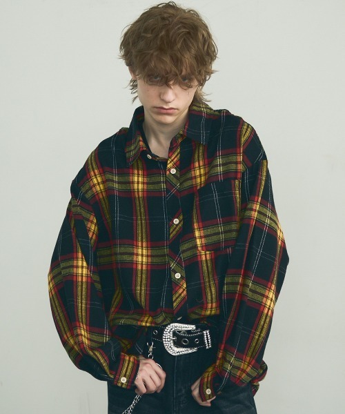 セール】oversized casual check shirt / オーバーサイズ