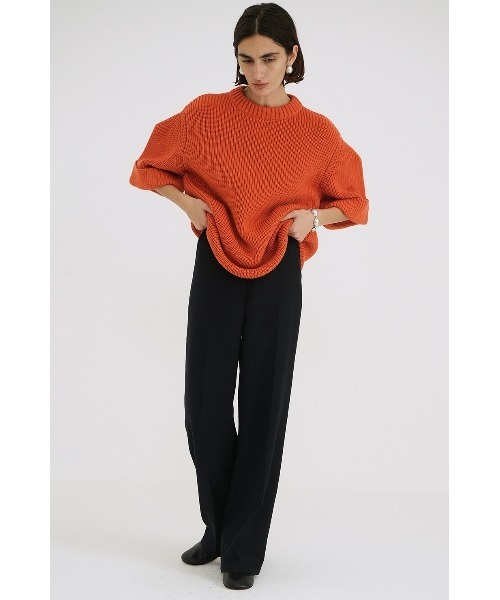 CLANE(クラネ)の「CLANE CENTER CLEASE STRAIGHT PANTS 18110-7222(その他パンツ・レディース・ネイビー/ベージュ・1)」の11枚目の写真