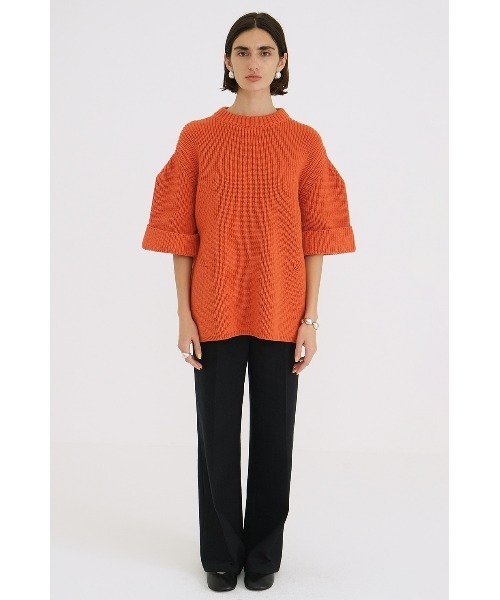 CLANE(クラネ)の「CLANE CENTER CLEASE STRAIGHT PANTS 18110-7222(その他パンツ・レディース・ネイビー/ベージュ・1)」の12枚目の写真