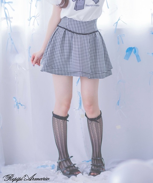 repipi armario（レピピ アルマリオ）の「【girly line】iDOLフレアスカート（スカート・キッズ・ブラック/サックスブルー/アイボリー/その他1/その他2・MEDIUM/LARGE/SMALL）」の5枚目の写真