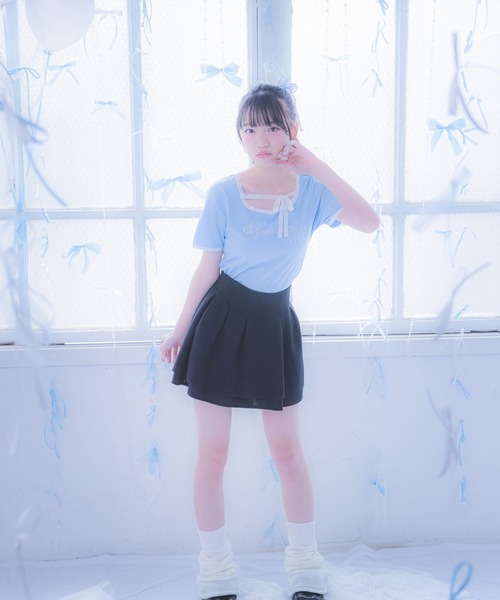 repipi armario（レピピ アルマリオ）の「【girly line】iDOLフレアスカート（スカート・キッズ・ブラック/サックスブルー/アイボリー/その他1/その他2・MEDIUM/LARGE/SMALL）」の6枚目の写真