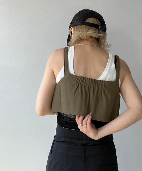 chuclla（チュクラ）の「【YOUYILIN】フラップポケット ショートビスチェ CHYOUW25s010（その他トップス・レディース・カーキ・M/S）」の8枚目の写真