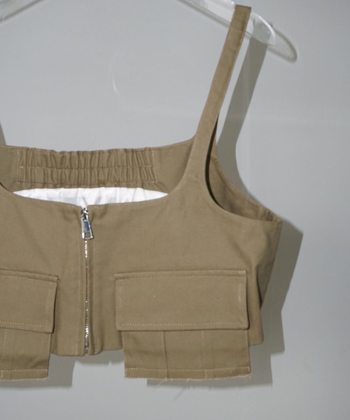 chuclla（チュクラ）の「【YOUYILIN】フラップポケット ショートビスチェ CHYOUW25s010（その他トップス・レディース・カーキ・M/S）」の14枚目の写真