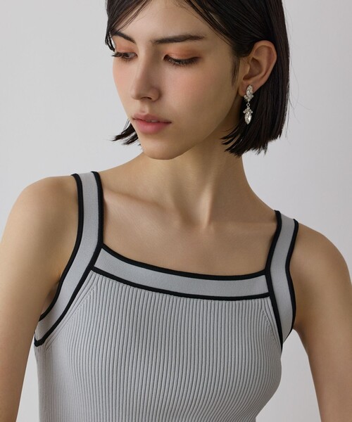 GRACE CONTINENTAL（グレースコンチネンタル）の「バイカラーリブニットトップ（その他トップス・レディース・ブラック/ブルー/ホワイト・36）」の10枚目の写真
