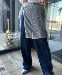 サイズレス チュールレース レイヤード ラップスカート