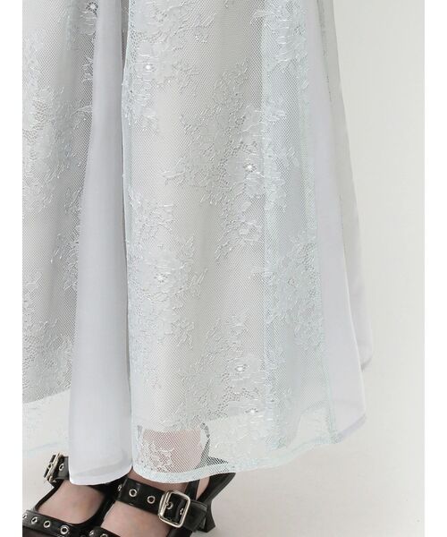 dazzlin(ダズリン)の「ラメチュールレースパイピングドレス(ドレス・レディース・ブルー/アイボリー/ブラック・SMALL/MEDIUM)」の14枚目の写真