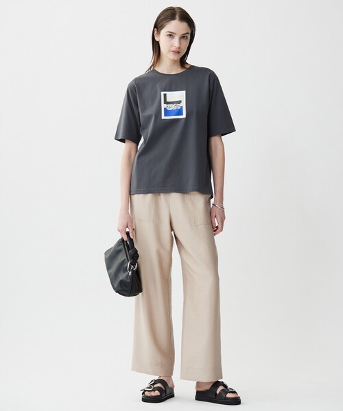 ICB(アイシービー)の「ロゴTEE(Tシャツ/カットソー・レディース・ブラック系/アイボリー系/グレー系1/アイボリー系1・SMALL/MEDIUM/X-SMALL)」の5枚目の写真