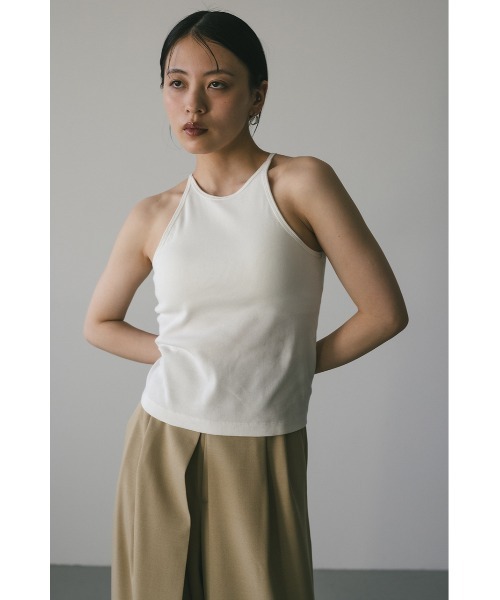 STYLEMIXER（スタイルミキサー）の「カップ付きアメスリタンク（タンクトップ・レディース・ブラック/ホワイト/ブラウン・SMALL/MEDIUM）」の2枚目の写真