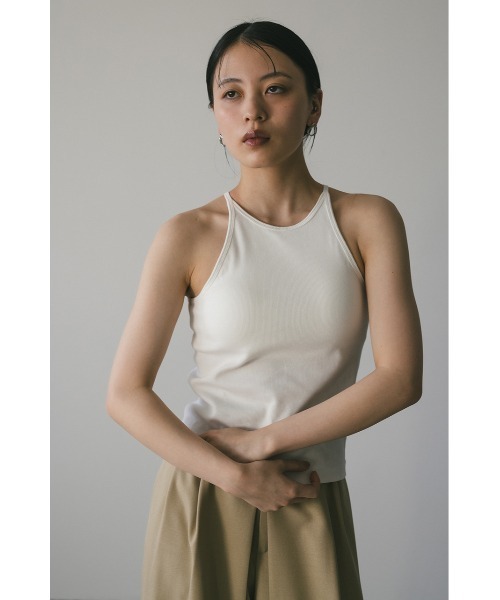 STYLEMIXER（スタイルミキサー）の「カップ付きアメスリタンク（タンクトップ・レディース・ブラック/ホワイト/ブラウン・SMALL/MEDIUM）」の4枚目の写真