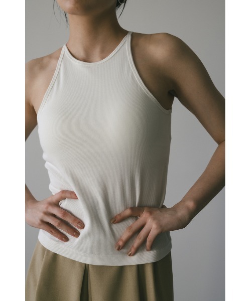 STYLEMIXER（スタイルミキサー）の「カップ付きアメスリタンク（タンクトップ・レディース・ブラック/ホワイト/ブラウン・SMALL/MEDIUM）」の7枚目の写真