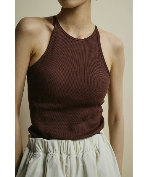 STYLEMIXER（スタイルミキサー）の「カップ付きアメスリタンク（タンクトップ・レディース・ブラック/ホワイト/ブラウン・SMALL/MEDIUM）」の22枚目の写真