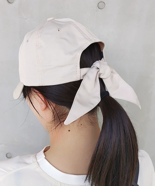 Casselini（キャセリーニ）の「リボンキャップ（キャップ・レディース・アイボリー/ブラック・ONE SIZE）」の12枚目の写真
