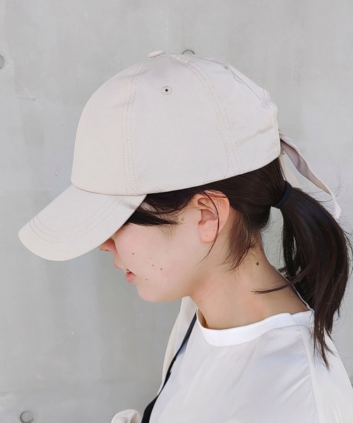Casselini（キャセリーニ）の「リボンキャップ（キャップ・レディース・アイボリー/ブラック・ONE SIZE）」の13枚目の写真