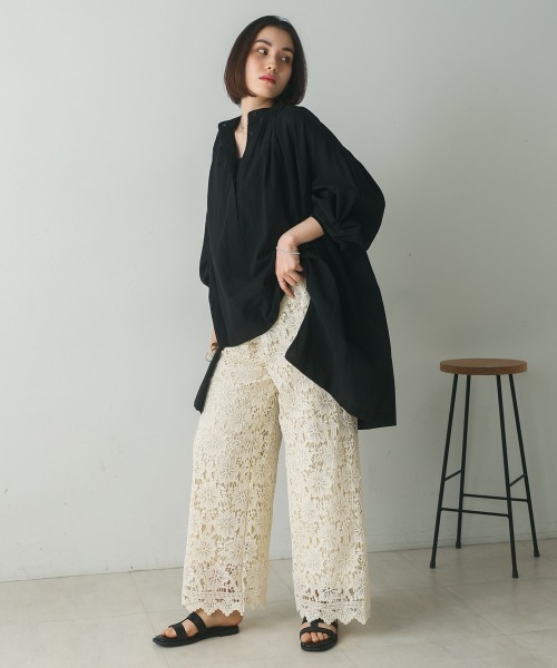 Bou Jeloud(ブージュルード)の「ケミカルレースパンツ(その他パンツ・レディース・オフホワイト/ブラック・38)」の8枚目の写真