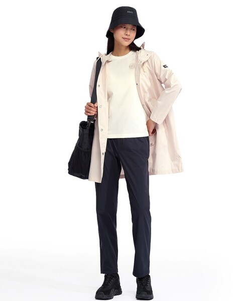 AIGLE(エーグル)の「UVカット スリムフィット ロゴプリント半袖Tシャツ(Tシャツ/カットソー・レディース・ホワイト/ダークブルー・S/M/L)」の6枚目の写真