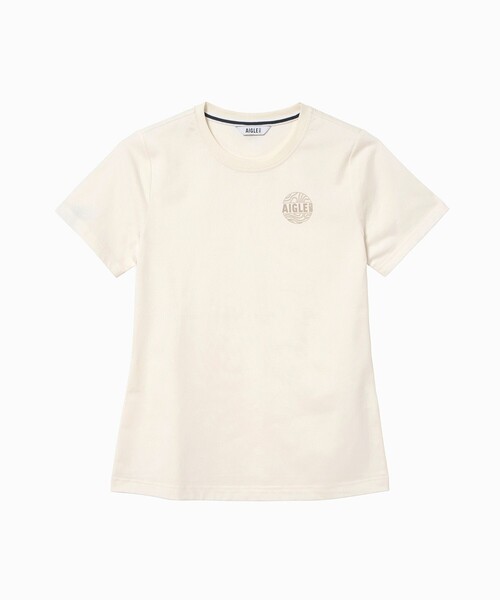 AIGLE(エーグル)の「UVカット スリムフィット ロゴプリント半袖Tシャツ(Tシャツ/カットソー・レディース・ホワイト/ダークブルー・S/M/L)」の7枚目の写真