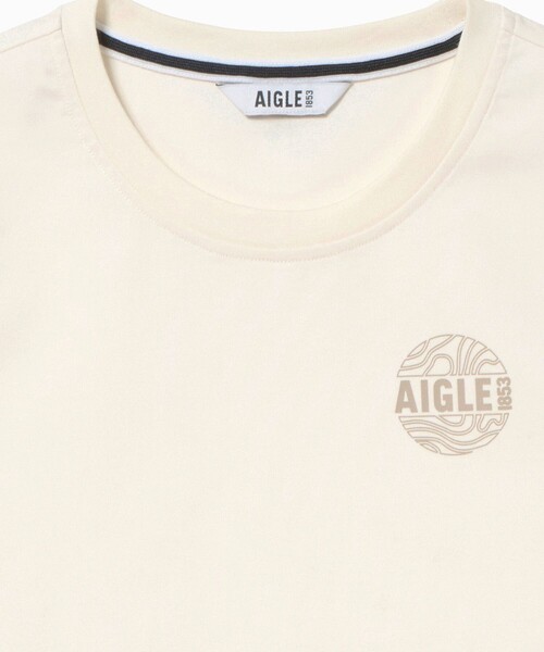 AIGLE(エーグル)の「UVカット スリムフィット ロゴプリント半袖Tシャツ(Tシャツ/カットソー・レディース・ホワイト/ダークブルー・S/M/L)」の9枚目の写真