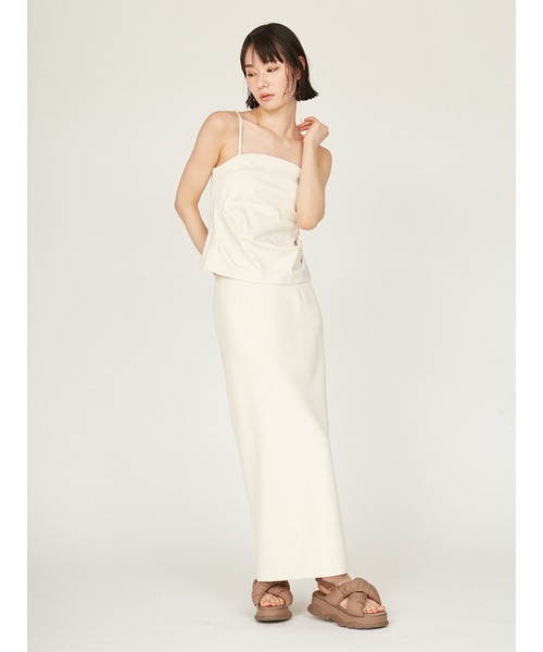 emmi（エミ）の「ダンボールアイラインタックスカート（スカート・レディース・ブラック/アイボリー・1/0）」の14枚目の写真