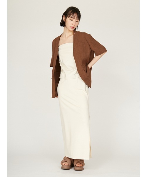 emmi（エミ）の「ダンボールアイラインタックスカート（スカート・レディース・ブラック/アイボリー・1/0）」の19枚目の写真