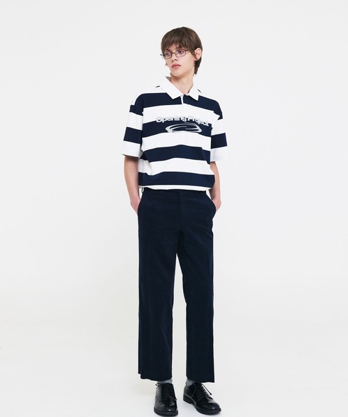 Opening Project（オープニングプロジェクト）の「【UNISEX】Opening Project／ストライプＴ（Tシャツ/カットソー・レディース・グレー/ホワイト/ライトグリーン・MEDIUM/LARGE）」の4枚目の写真